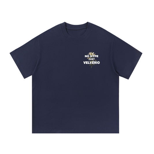 Velvério T-Shirt Flower No Hype Just Velvério - Navy Blue