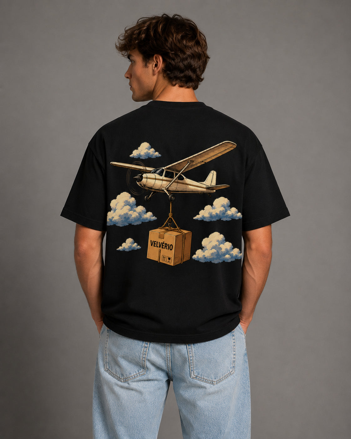 Velvério T-Shirt Plane - Black