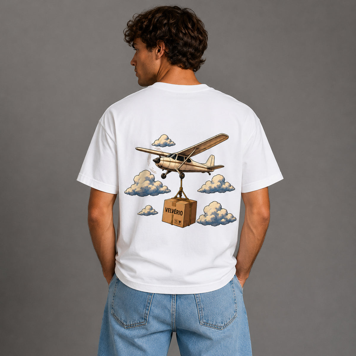Velvério T-Shirt Plane - White