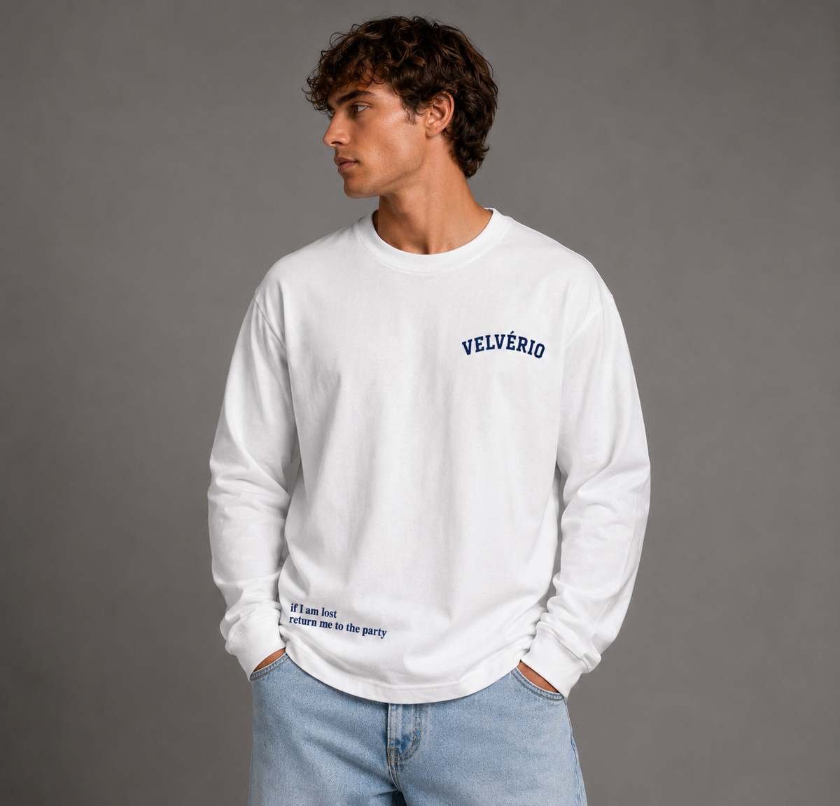 VELVÉRIO Long Sleeve Return me to the party - White