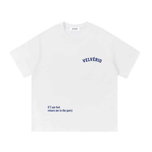 Velvério T-Shirt Return me to the party - White