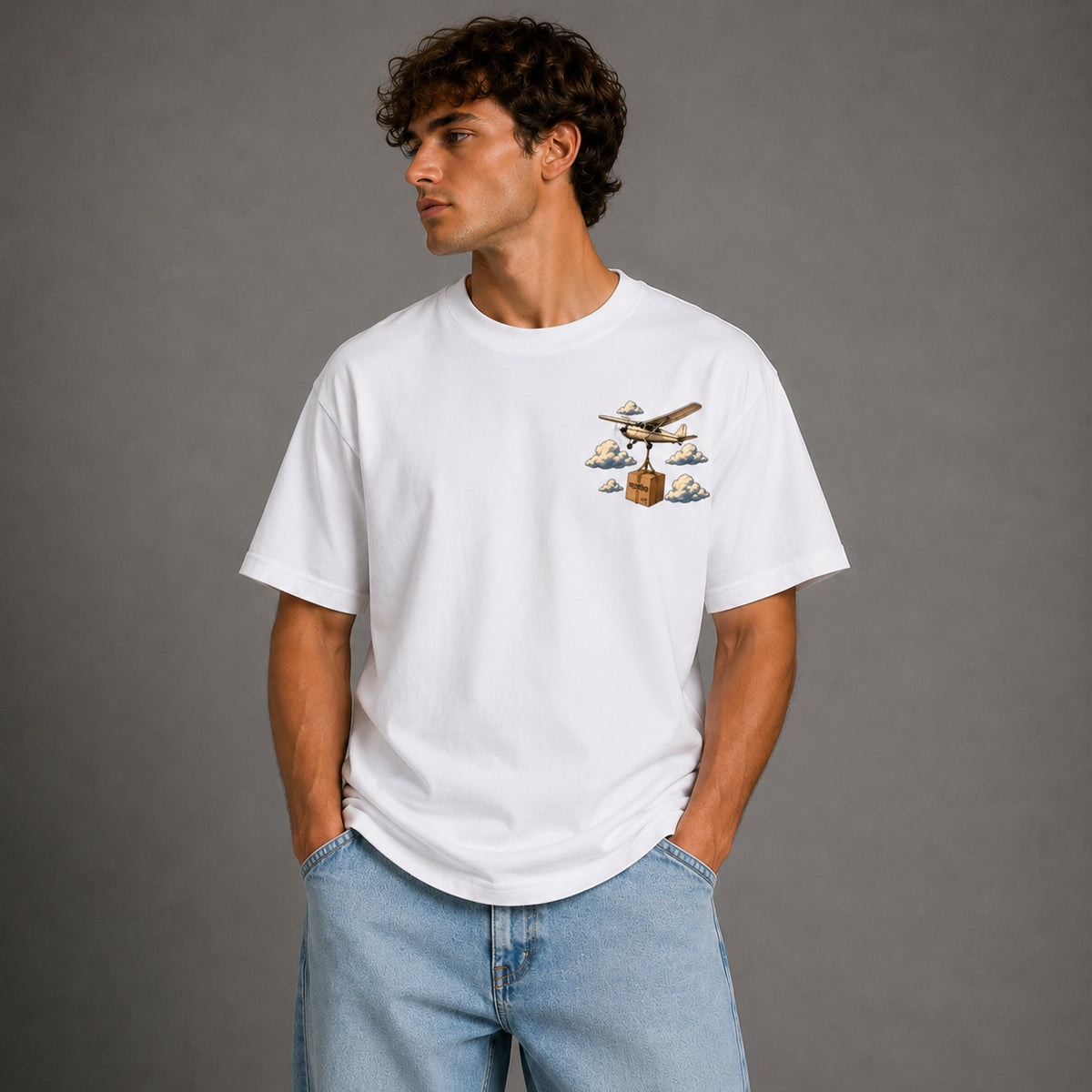 Velvério T-Shirt Plane - White